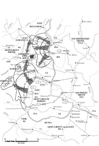 Situación del frente en Kharkov el 12 de mayo de 1942