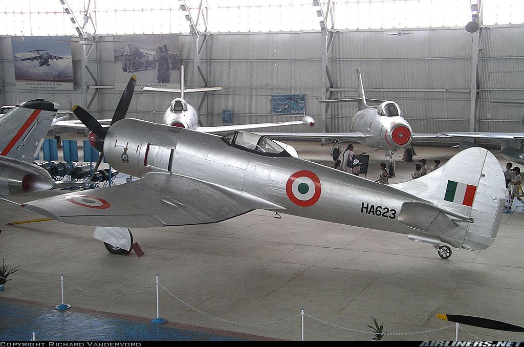 Hawker Tempest Mk2 con número de Serie HA623. Conservado en el Indian Air Force Museum en Palam Air Force Station en New Delhi, India