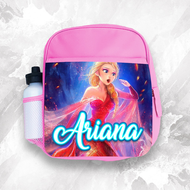 Personalised Kids Backpack Any Name Princess Girl Childrens School Bag 4