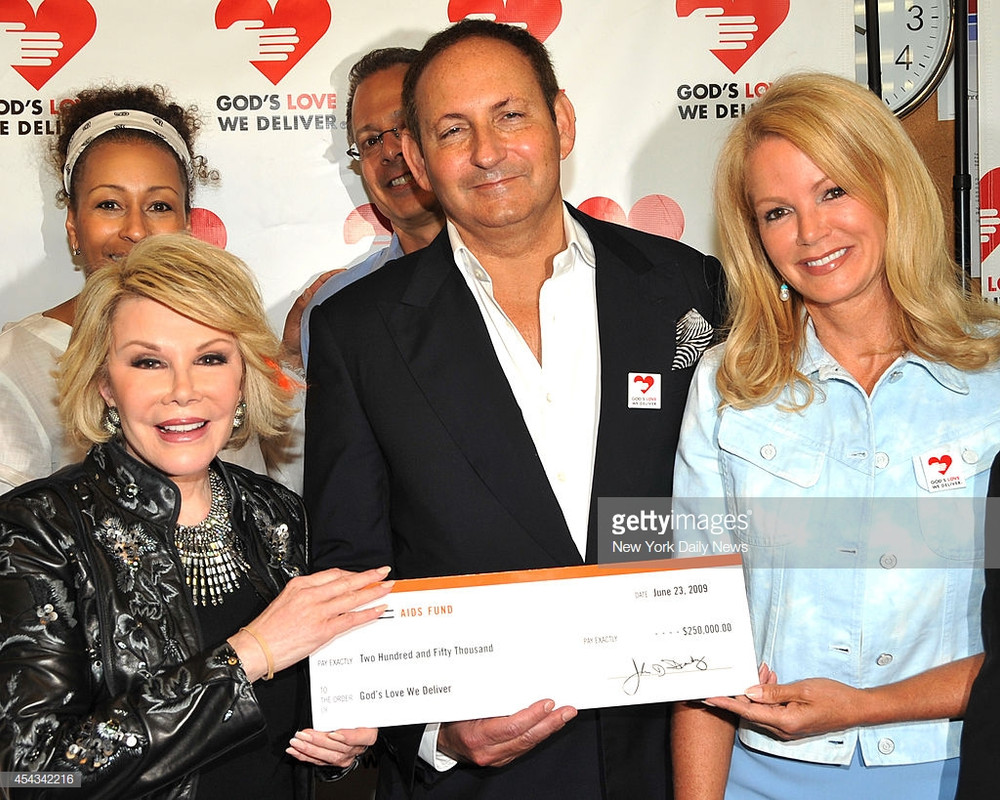 Joan Rivers, John Demsey and Blaine Trump (vice chairman of GHWD) at God's Love We deliver
