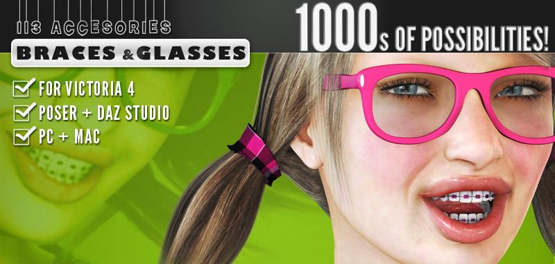 i13 Accessories BRACES and GLASSES