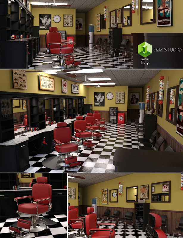 00 main barbershop daz3d