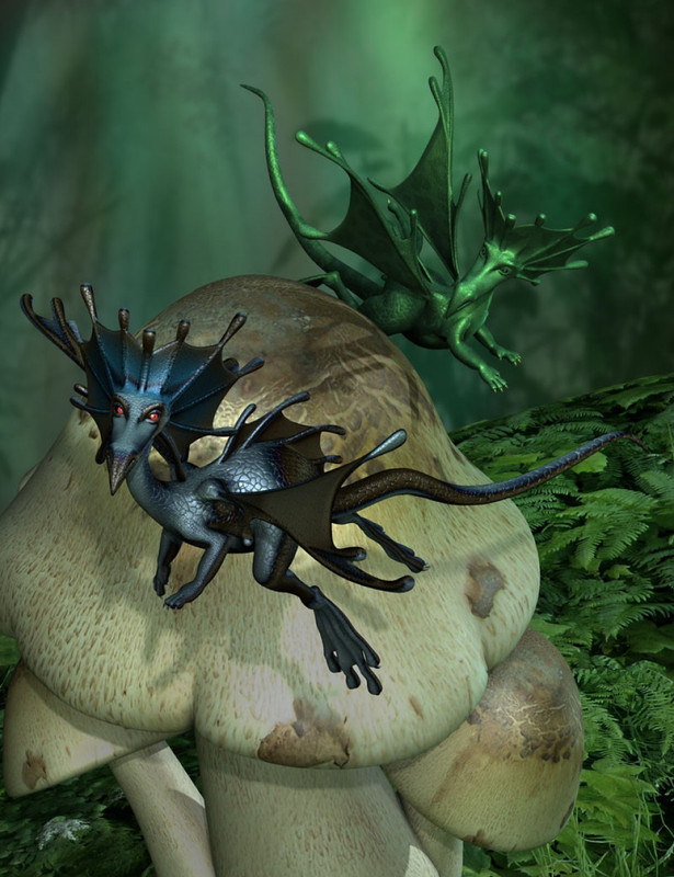 Squee the Little Fae Dragon + Poses