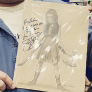 Someone bought an illustration of River Tam from me and got Summer Glau to sign it!! I'm freaking out right now!