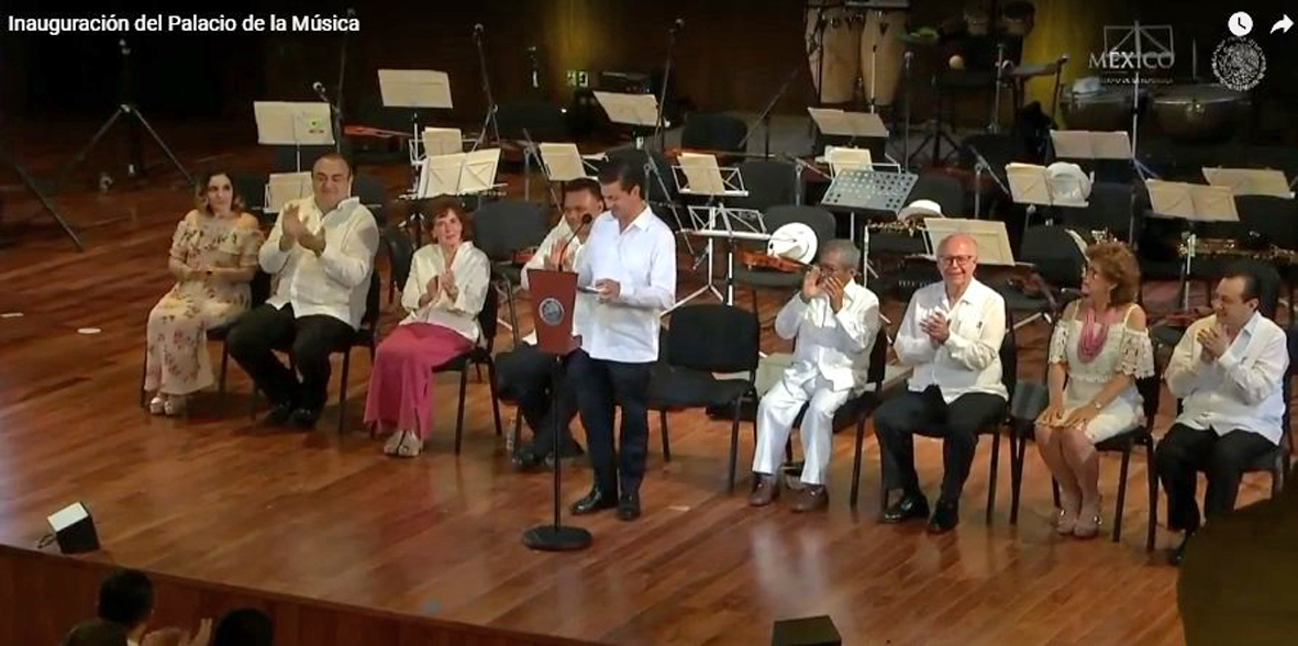 Encabeza Enrique Peña Nieto la inauguración del Palacio de la Música Mexicana