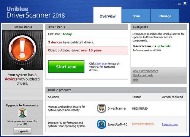 Uniblue Driver Scanner 2018 Serial Key Windows 10