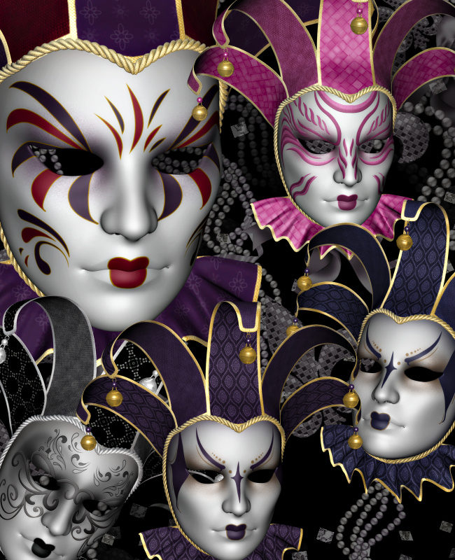 Venetian Mardi Gras Mask Graphics