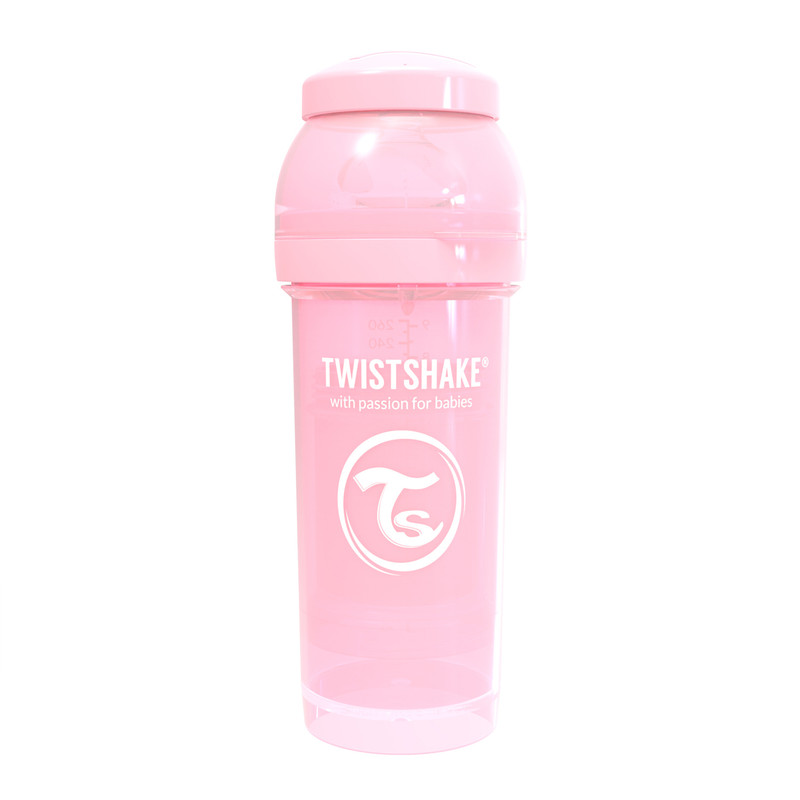 Mamadera Anti-Cólico 260 ml Rosado Pastel Twistshake - Twistshake