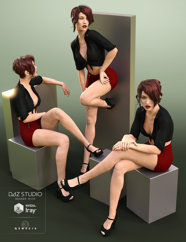 01 woman on a train poses for victoria 7 daz3d