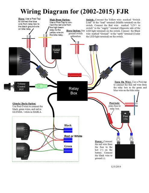 Wiring Auxiliary Lights | Yamaha FJR Motorcycle Forum