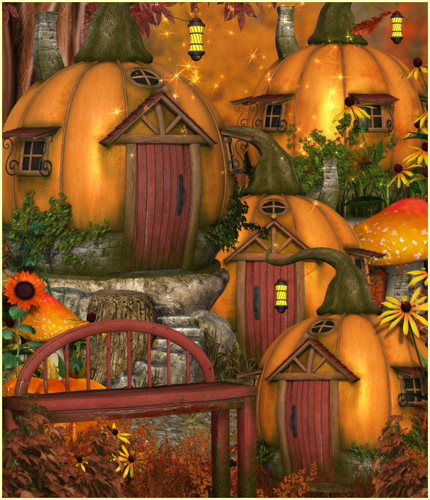 Pumpkin Houses Graphics