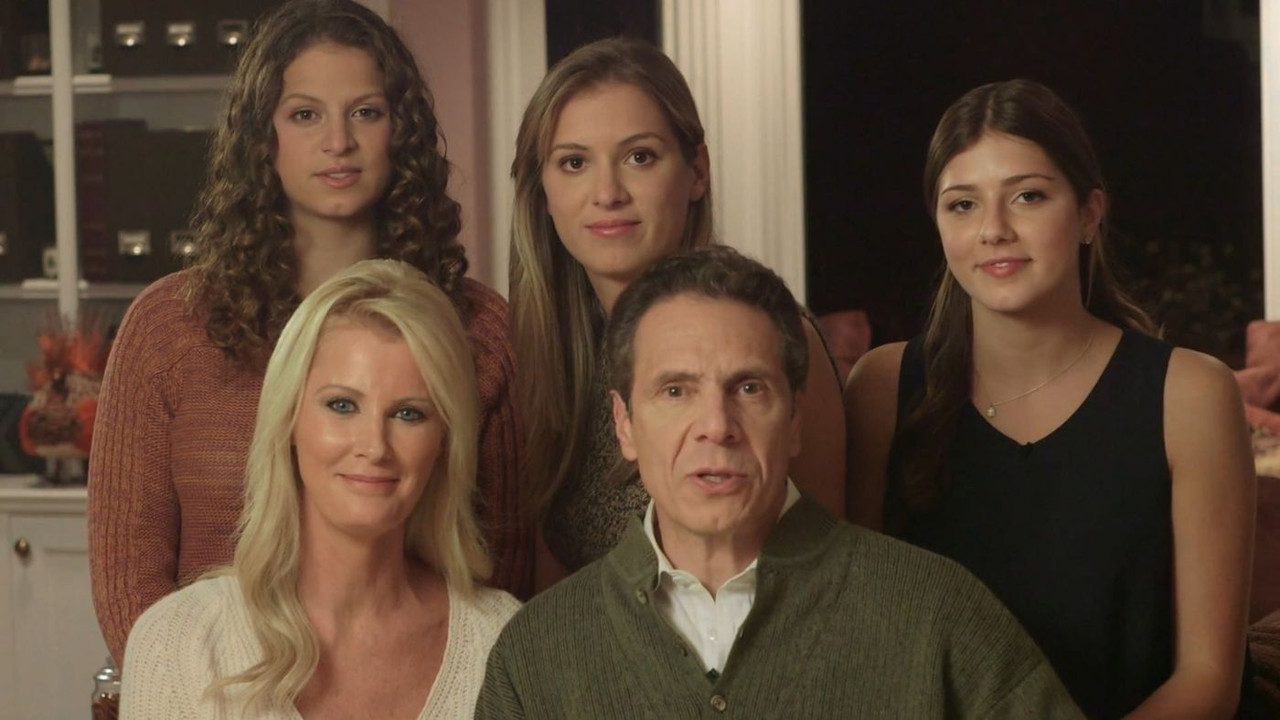 Andrew Cuomo who is the governor of New York with his partner Sandra Lee and three daughters.