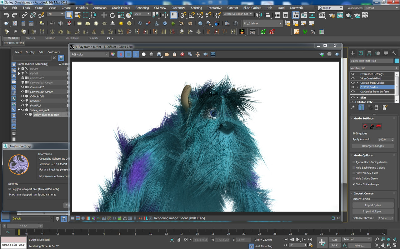 vray ornatrix modifier vray ornatrix modifier