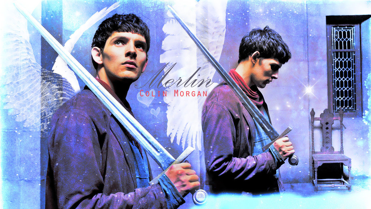 Colin Morgan in the poster of Merlin