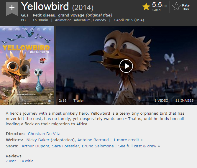 Yellowbird 2014 Crtani Filmovi Balkandownloadorg