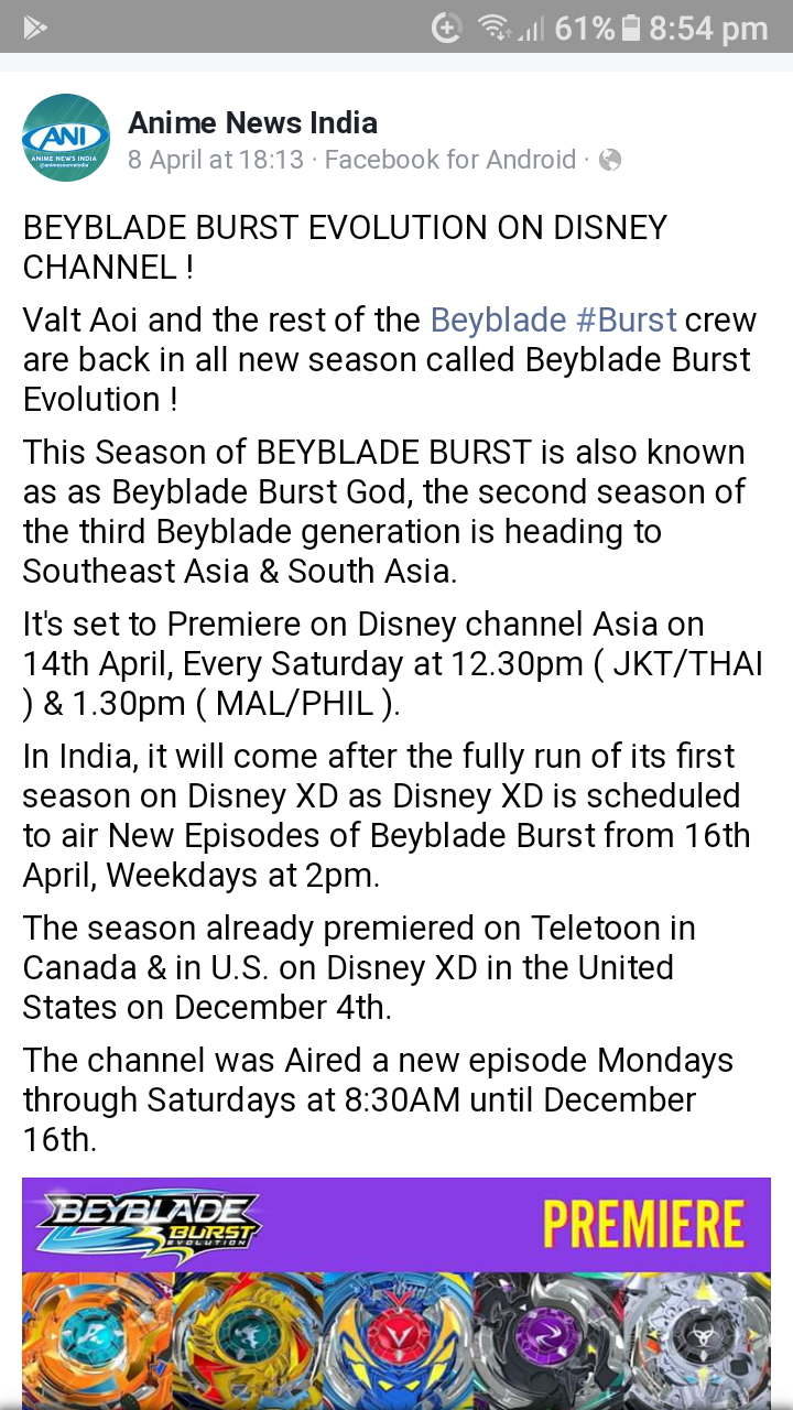 Indian Beyblade Burst Release Thread:- Information (List) and News