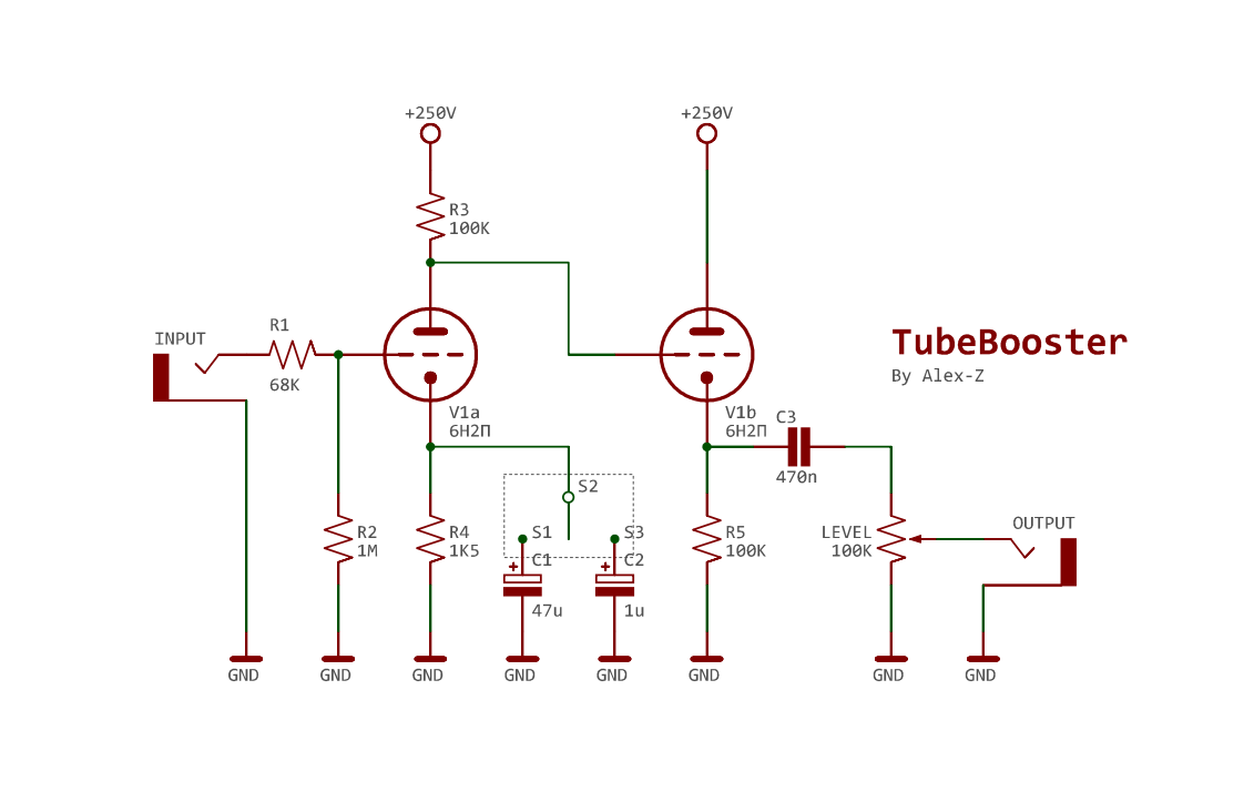 Quad 22 preamp схема