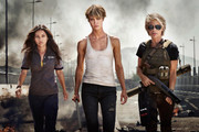 Official First Look at the Women of the New TERMINATOR (from left to right) Natalia Reyes as Dani Ramos, Mackenzie Davis as Grace, Linda Hamilton as Sarah Connor