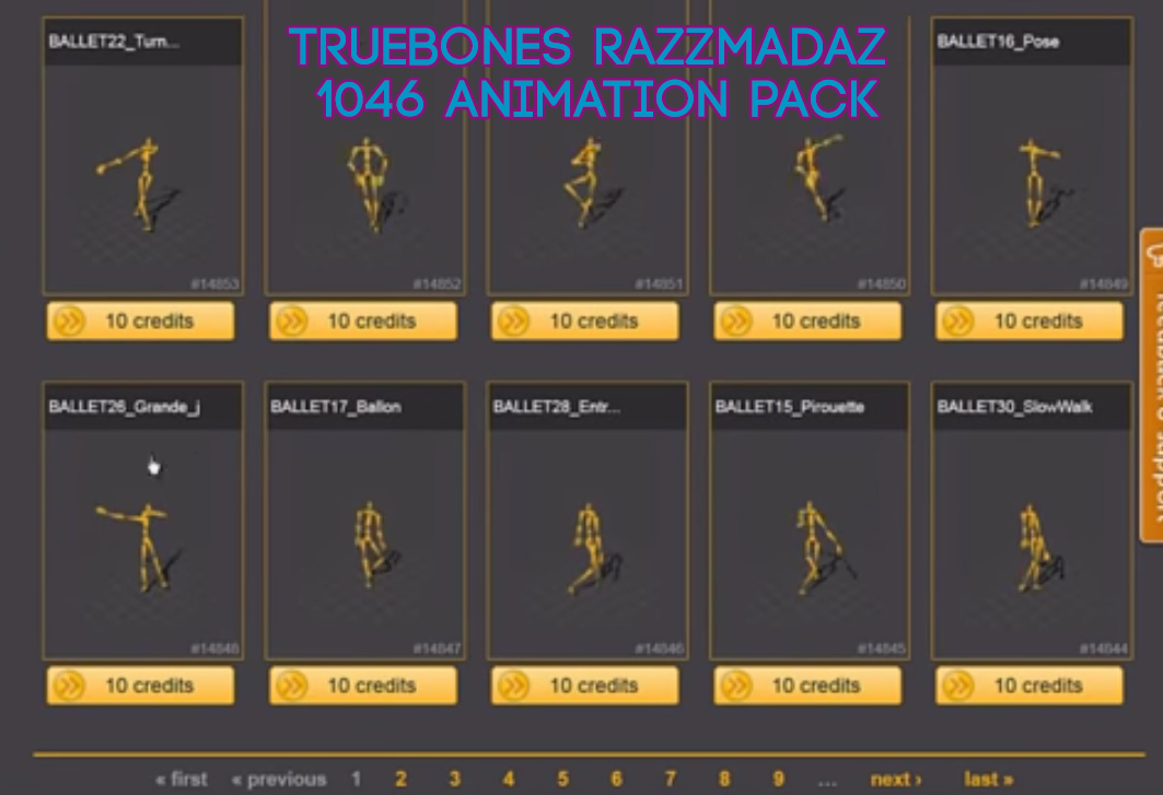 Truebones Razzmadaz 1000 Animation Pack