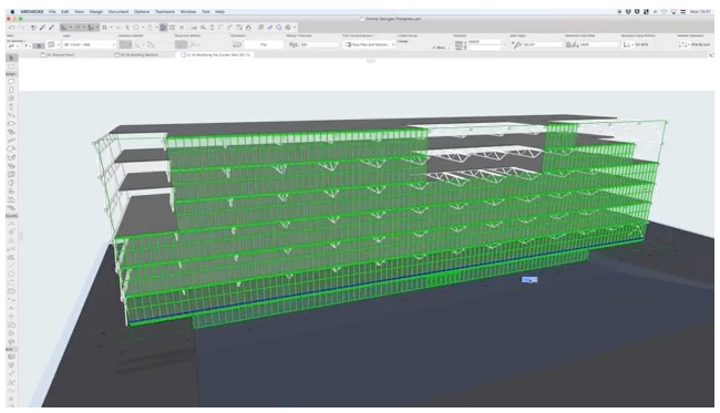 01 – GRAPHISOFT’s new ARCHICAD 22 features a revamped Curtain Wall workflow that is also connected to its Grasshopper-driven algorithmic modeling connection.