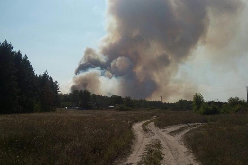 В Харьковской области - масштабный пожар (фото, видео)