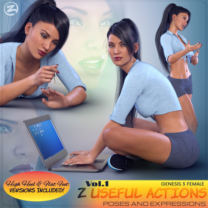 Z Useful Actions - Poses and Expressions for the Genesis 3 Females